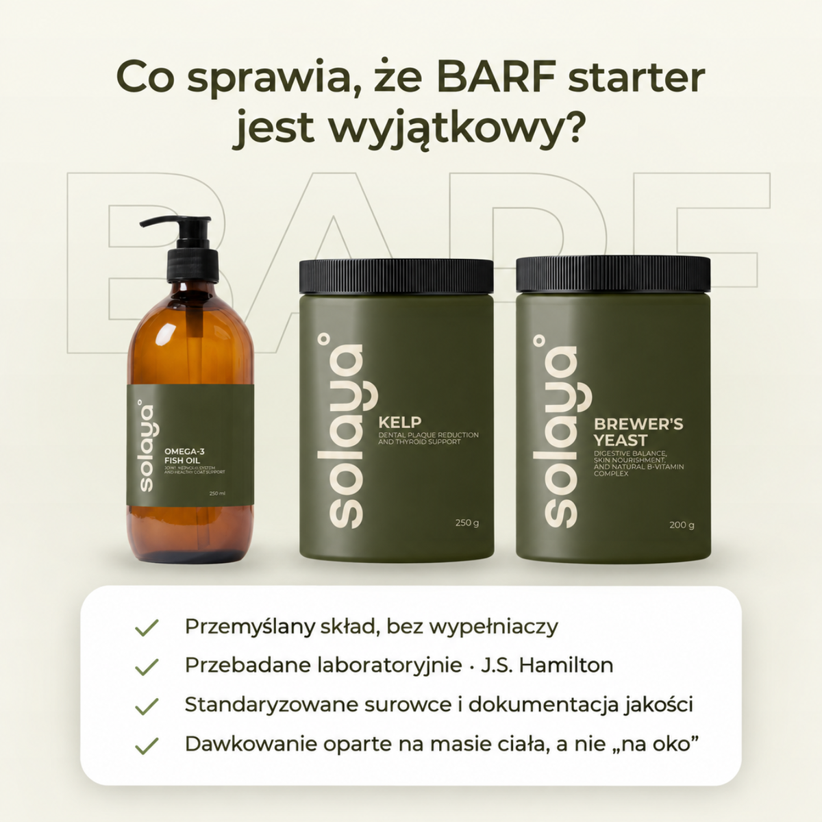 BARF Starter · zestaw 3 suplementów dla psów i kotów — zdjęcie 4